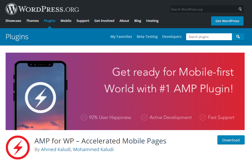 AMP for WP, Accelerated Mobile Pages, WordPress Plugin