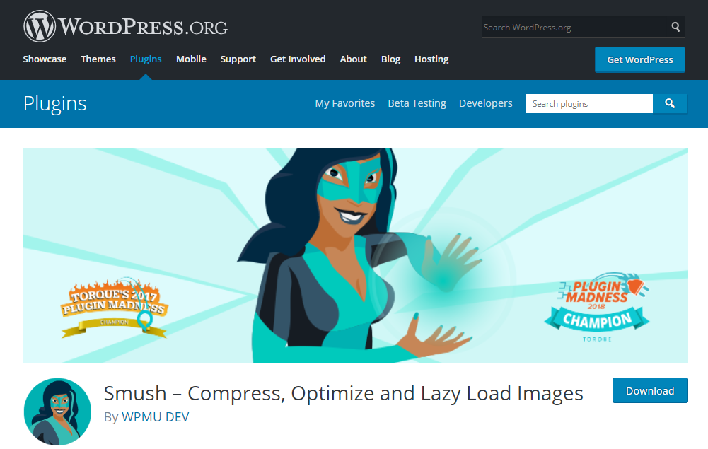 Smush Image Compression & Optimization, WordPress Plugin for images compression